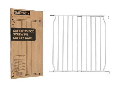Bettacare Extra Tall Eco Screw Fit Pet Gate, White, 120cm - 130cm, Extra Tall Gate 100cm in Height, Screw Fitted Dog Gate