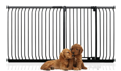 Bettacare Extra Tall Elite Dog Gate, 198cm - 207cm, Matt Black, Extra ...