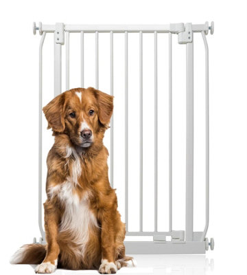 Bettacare Extra Tall Elite Dog Gate, 71cm - 80cm, Matt White, Extra ...