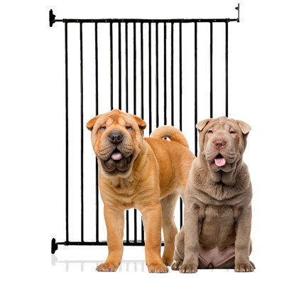 Bettacare Extra Tall Schroefdraad Honden Veiligheidshek, 62,5cm - 106,8cm, Zwart, 103,5cm Hoog, Honden Traphekje, Veiligheidsbarrière voor Puppy