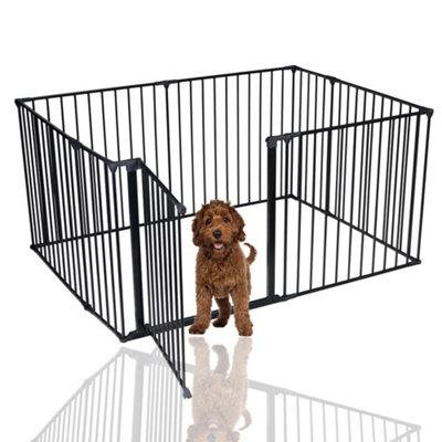 Bettacare Pet Pen, 105cm x 144cm, Black, 70cm High, Dog Pen for Pets and Puppies, Dog Playpen suitable for Indoor and Outdoor use