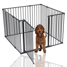 Bettacare Pet Pen Black 105cm x 105cm, Dog Pen for Pets Dogs and Puppy, Dog Playpen suitable for Indoor and Outdoor use