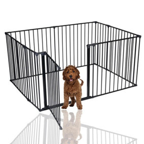 Bettacare Pet Pen Black 105cm x 144cm, Dog Pen for Pets Dogs and Puppy, Dog Playpen suitable for Indoor and Outdoor use