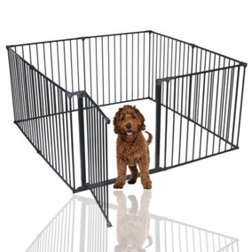 Bettacare Pet Pen Black 144cm x 144cm, Dog Pen for Pets Dogs and Puppy, Dog Playpen suitable for Indoor and Outdoor use
