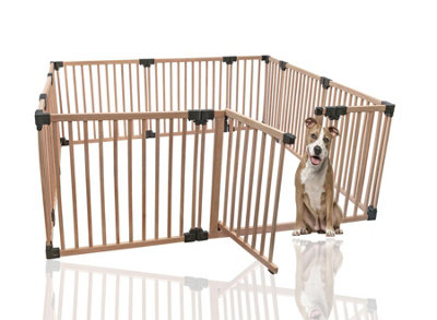 Bettacare Wooden Dog Pen, 200cm x 200cm, Natural Wood, 76cm High, Dog Pen for Pets and Puppy, Dog Playpen, Indoor Dog Yard