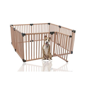 Bettacare Wooden Pet Pen, 160cm x 160cm, Natural Wood, Dog Pen for Pets Dogs and Puppy, Dog Playpen, Indoor Dog Yard
