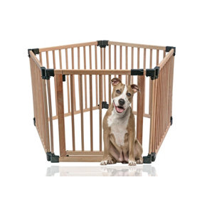 Bettacare Wooden Pet Pen, Pentagon, 5 x 80cm, Natural Wood, Dog Pen for Pets Dogs and Puppy, Dog Playpen