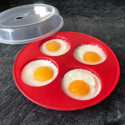 Microwave Double Egg Poacher Maker Poached Eggs Cooker Steamer Kitchen  Gadget Dishwasher Heat Resistant Microwave Egg