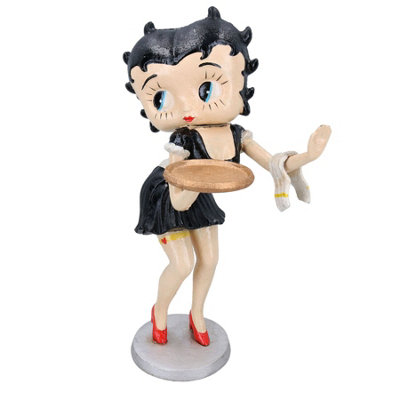 Betty Boop 2006 store J Crooce .co Waittress Dinner With Dog Statue .