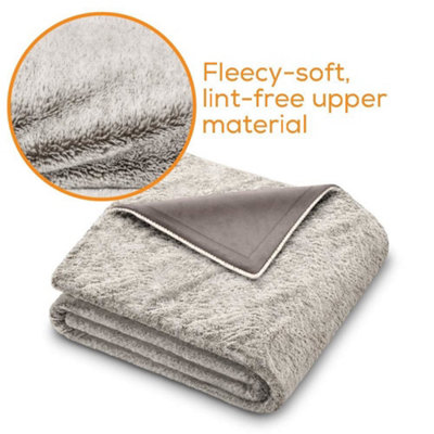 Beurer HD75 Cosy Nordic Electric Throw Breathable faux fur Throw for Sofa and Bed DIY at B Q