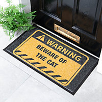Beware of the Cat Doormat (70 x 40cm)