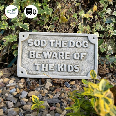Beware of the Kids Stone Wall Plaque