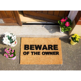 Beware Of The Owner Doormat - Regular 60x40cm