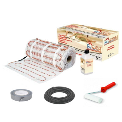 BeWarm Electric Underfloor Heating 150w Sticky Mat Kit 4m2 DIY at B&Q