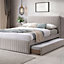Bexley Natural Oat Upholstered -  King Size Bed Frame With Underbed Frame