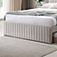 Bexley Natural Oat Upholstered -  King Size Bed Frame With Underbed Frame