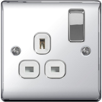BG Chrome 13a Switched Socket (UK Socket) Silver (One Size)