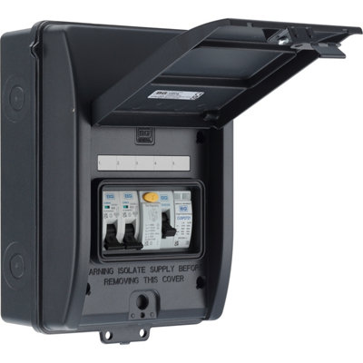 BG Electric Vehicle Consumer Unit Kit 5 Module Black | DIY at B&Q