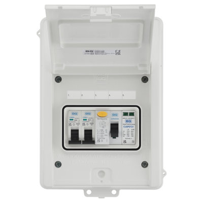 BG Electric Vehicle Consumer Unit Kit 5 Module White 40A Type A RCD - 3