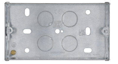 ACEL Metal Back Box 25mm Architrave 1 Gang Single Flush Mounted Wall Pattress Box | £5.49 At B&Q