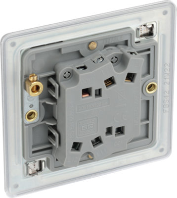 BG Electrical FBS42 Nexus Screwless Flat-Plate Double Light Switch ...
