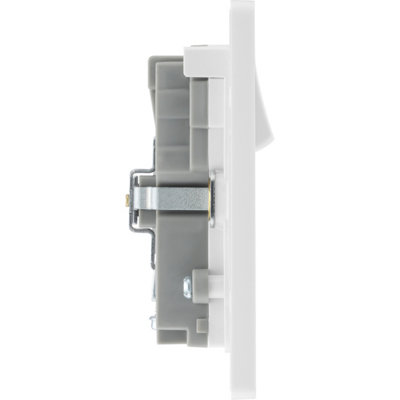 BG Evolve 13A Double Switched Socket USB-A& C,22W, Brushed Steel