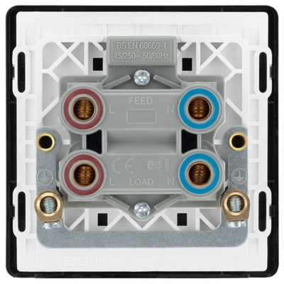 BG Evolve 45A Double Pole Cooker Switch & LED, Matt Blue