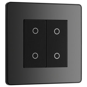 BG Evolve Black Chrome 200W Double Touch Dimmer Switch 2-Way Secondary