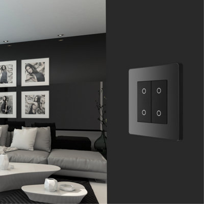 BG Evolve Black Chrome 200W Double Touch Dimmer Switch 2-Way Secondary - 5