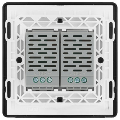 BG Evolve Black Chrome 200W Double Touch Dimmer Switch 2-Way Secondary - 8