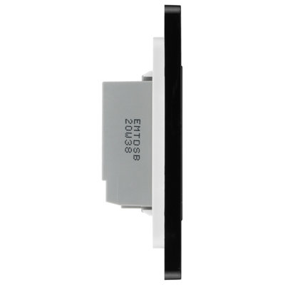 BG Evolve Black Chrome 200W Double Touch Dimmer Switch 2-Way Secondary - 9