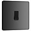 BG Evolve Black Chrome Single Intermediate Light Switch 20A 16AX