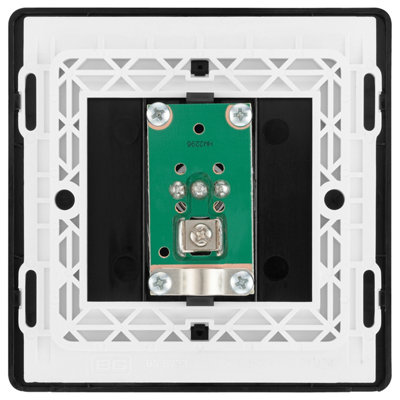 BG Evolve Black Chrome Single Socket For TV or FM Co-Axial Aerial Connection