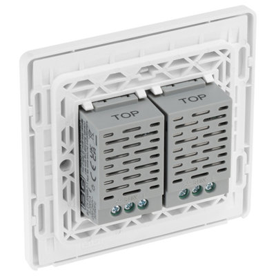 BG Evolve Brushed Steel 200W Double Touch Dimmer Switch 2-Way Master - 7