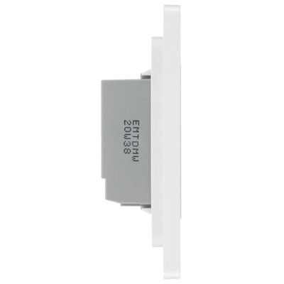 BG Evolve Brushed Steel 200W Double Touch Dimmer Switch 2-Way Master - 9
