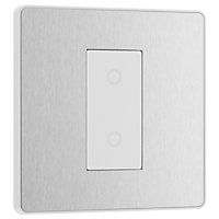 BG Evolve Brushed Steel 200W Single Touch Dimmer Switch 2-Way Master