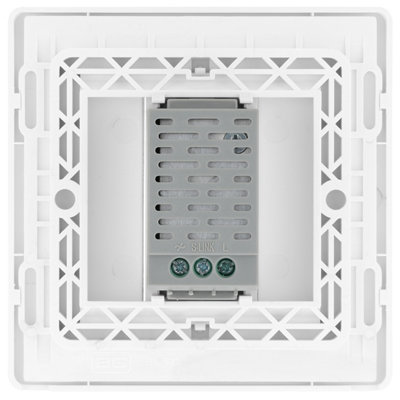 BG Evolve Brushed Steel 200W Single Touch Dimmer Switch 2-Way Master - 8