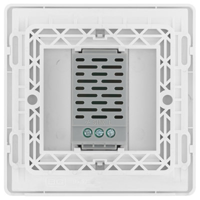 BG Evolve Brushed Steel 200W Single Touch Dimmer Switch 2-Way Secondary
