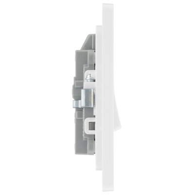 BG Evolve Brushed Steel 20A Switch Double Pole With LED Power Indicator - 9