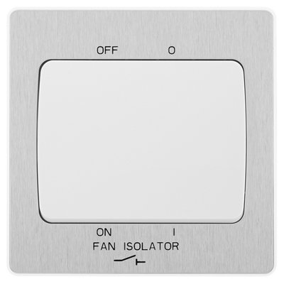 BG Evolve Brushed Steel Fan Isolator Switch 10A Triple Pole - 6