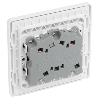 BG Evolve Brushed Steel Fan Isolator Switch 10A Triple Pole - 7