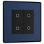 BG Evolve Matt Blue 200W Double Touch Dimmer Switch 2-Way Secondary
