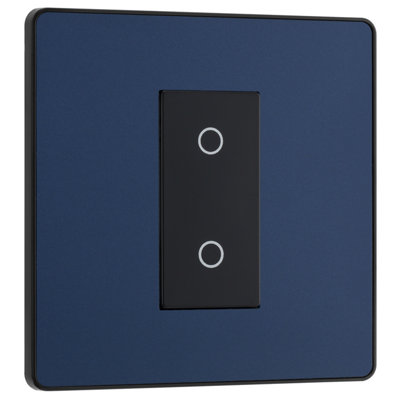 BG Evolve Matt Blue 200W Single Touch Dimmer Switch 2-Way Master