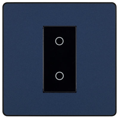 BG Evolve Matt Blue 200W Single Touch Dimmer Switch 2-Way Master