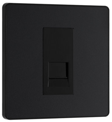 BG Evolve PCDMBBTM1B Matt Black 1 Gang Master Outlet-Black Insert