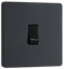 BG Evolve PCDMG14B Matt Grey 10AX 1 Way Press Switch - Black Insert