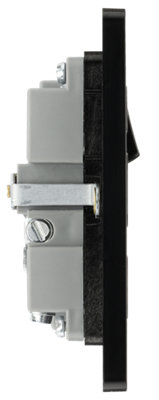 BG Evolve PCDMG21U2B Matt Grey 1 Gang 13A 2x USB-A 2.1A Socket-Black Insert