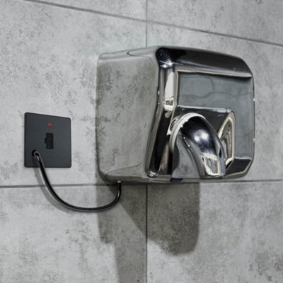 BG Evolve PCDMG54B Matt Grey 13A Flex Outlet Neon Unit - Black Insert