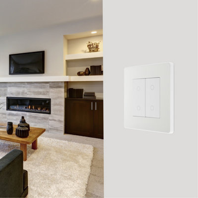 BG Evolve Pearlescent White 200W Double Touch Dimmer Switch 2-Way Secondary - 5