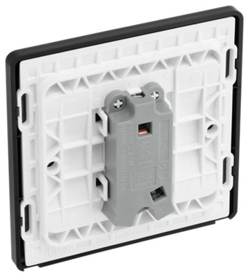 BG Evolve Single Retractive Press Switch 10A Black Chrome - PCDBC14B